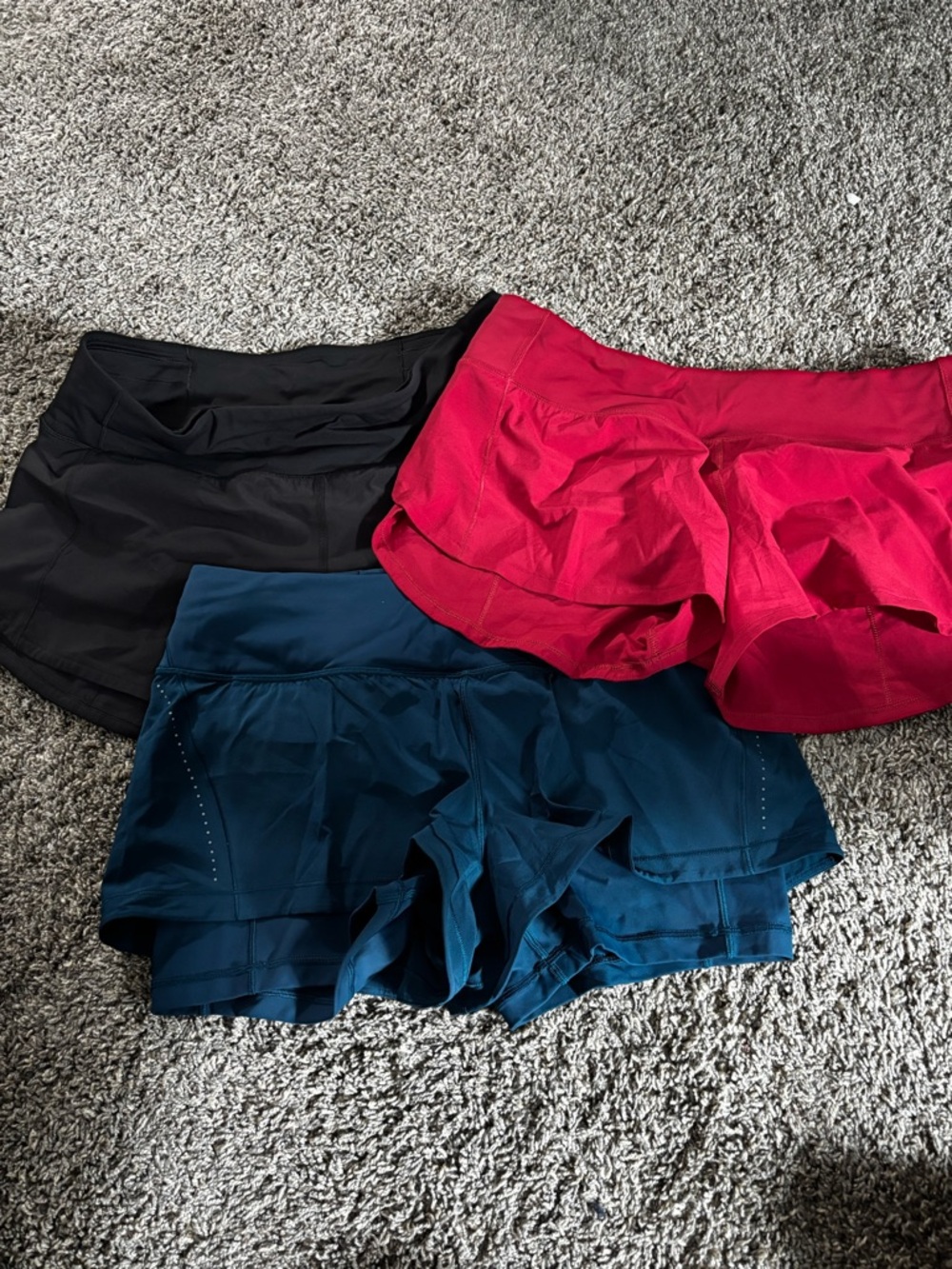 lululemon athletica Women's Athletic Shorts - Black, Teal, Pink